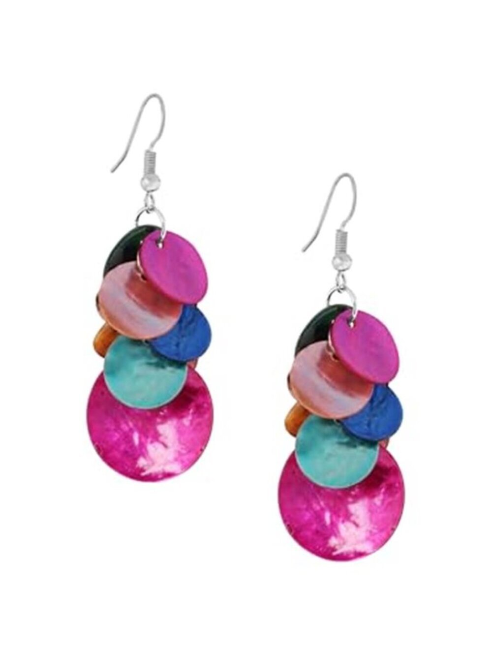 Vibrant Circle Dangle Earrings